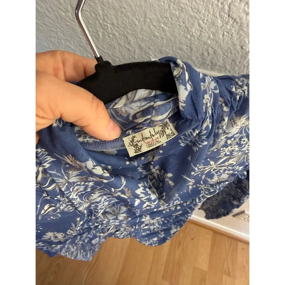 Free People Under It All Printed Mesh Bodysuit Size M